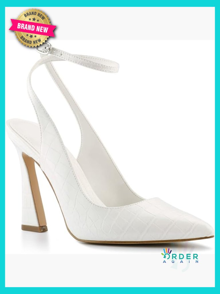 Closed Toe Pointed Toe Slingback Pumps High Heel Stiletto Wedding Dress Shoes